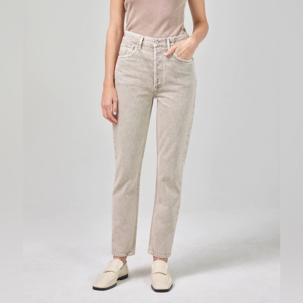 Citizens Of Humanity Beige Straight Leg Jeans